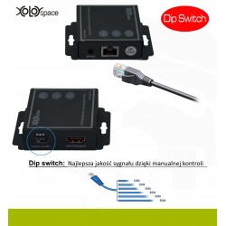 XOLORSpace HDMI Extender 60m IP po Skrętce Lan IR PoC
