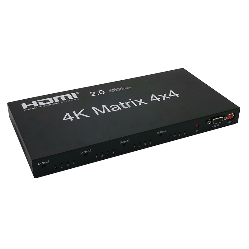 XOLORSpace HDMI Matrix 4x4 4K HDR HDCP 2.2 ARC MHL Skaler Pilot