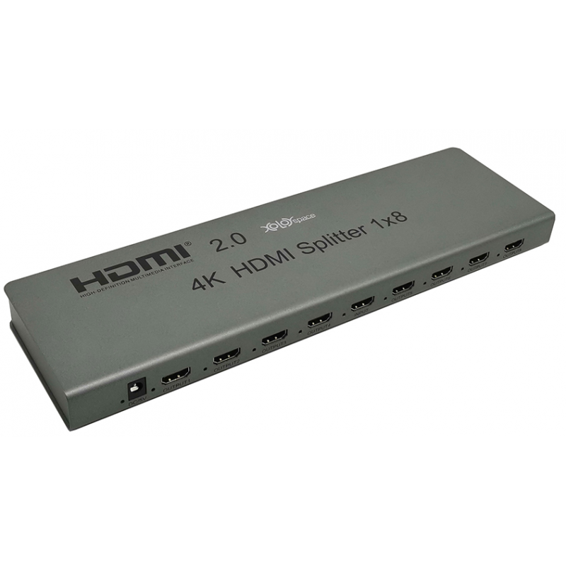 XOLORSpace HDMI Splitter 1x8 4K 2K HDR 18GBPS 60HZ HDCP 2.2 Skaler