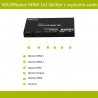 XOLORSpace HDMI Splitter 1x2 4K HDR HDCP 2.2 SPDIF Minijack Audio Ekstraktor