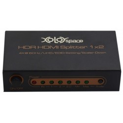 XOLORSpace HDMI Splitter 1x2 4K 2K HDR 18GBPS 60HZ HDCP 2.2 Skaler 1080p